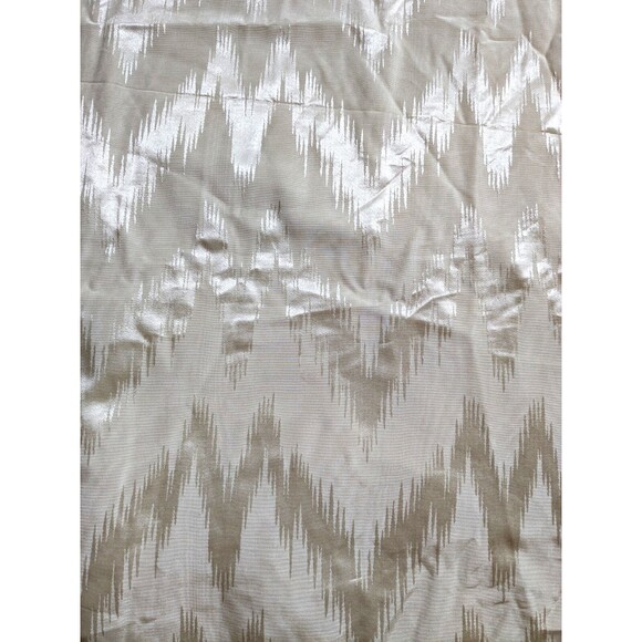 3 Yards Ivory Cream Jacquard Chevron Drapery Decor Fabric 46'' - Picture 3 of 5